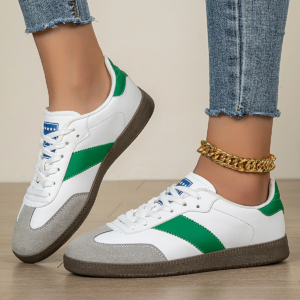 Elle Retro Leather Sneakers