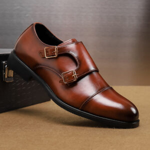 Mocassins Brighton à Double Boucle Monk Strap